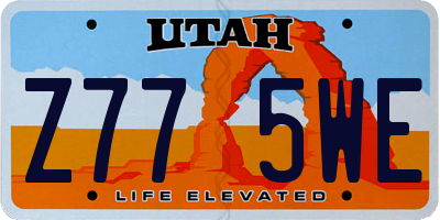 UT license plate Z775WE
