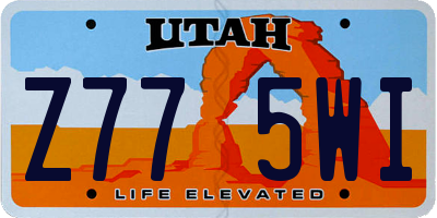 UT license plate Z775WI