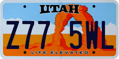 UT license plate Z775WL
