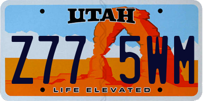 UT license plate Z775WM