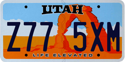 UT license plate Z775XM