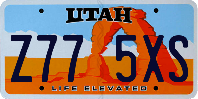 UT license plate Z775XS