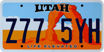 UT license plate Z775YH