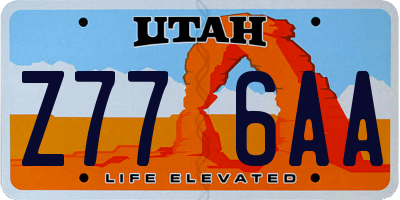 UT license plate Z776AA