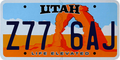 UT license plate Z776AJ