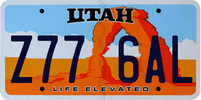 UT license plate Z776AL