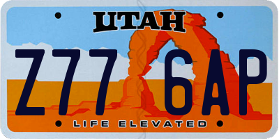 UT license plate Z776AP