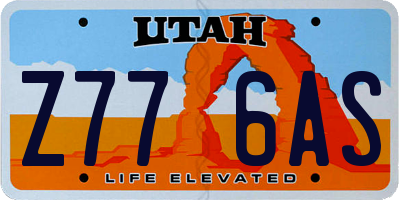 UT license plate Z776AS