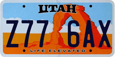 UT license plate Z776AX