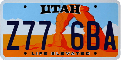 UT license plate Z776BA