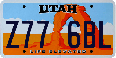 UT license plate Z776BL