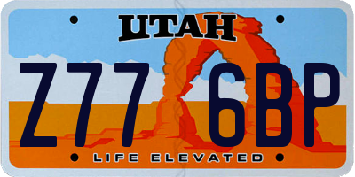 UT license plate Z776BP