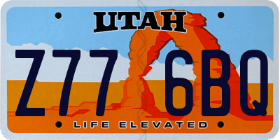 UT license plate Z776BQ
