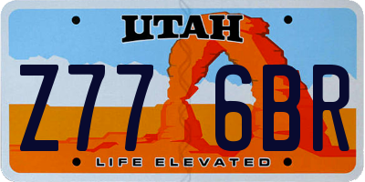 UT license plate Z776BR