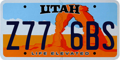 UT license plate Z776BS