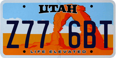 UT license plate Z776BT