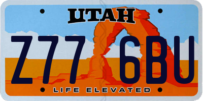 UT license plate Z776BU