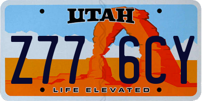 UT license plate Z776CY