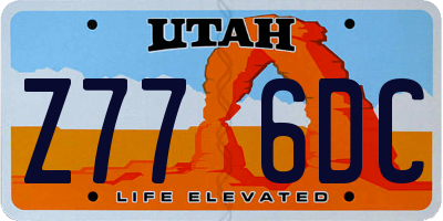 UT license plate Z776DC