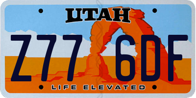 UT license plate Z776DF