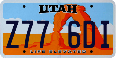 UT license plate Z776DI