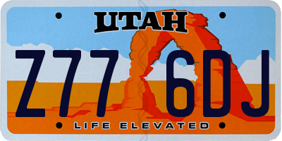 UT license plate Z776DJ