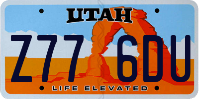 UT license plate Z776DU