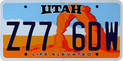 UT license plate Z776DW