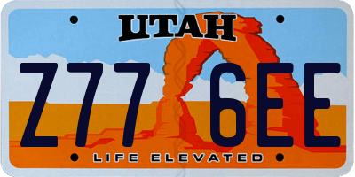 UT license plate Z776EE