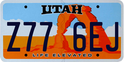 UT license plate Z776EJ