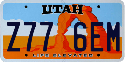 UT license plate Z776EM