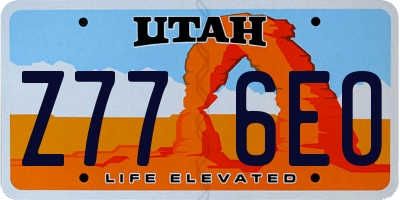 UT license plate Z776EO