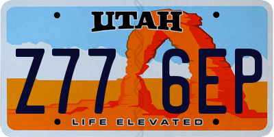 UT license plate Z776EP