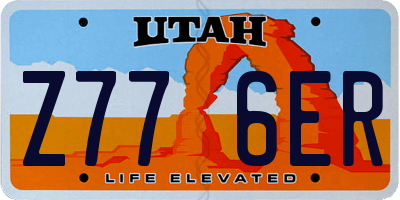 UT license plate Z776ER