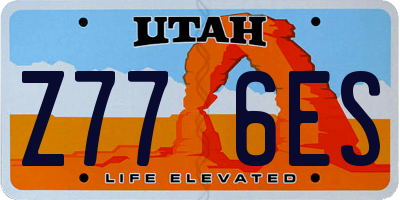 UT license plate Z776ES