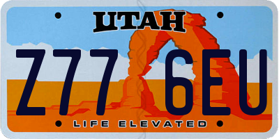 UT license plate Z776EU