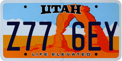 UT license plate Z776EY