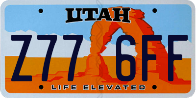 UT license plate Z776FF