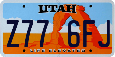 UT license plate Z776FJ