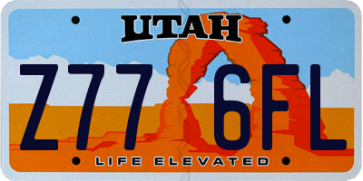 UT license plate Z776FL