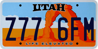 UT license plate Z776FM