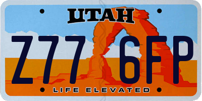 UT license plate Z776FP