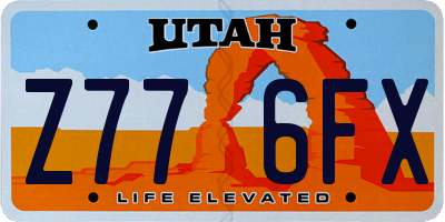 UT license plate Z776FX