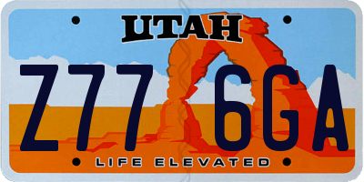 UT license plate Z776GA
