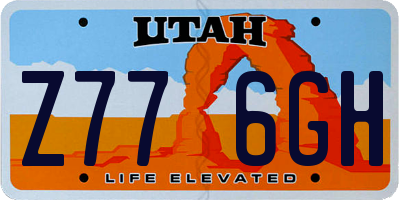 UT license plate Z776GH