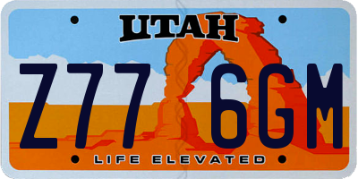 UT license plate Z776GM