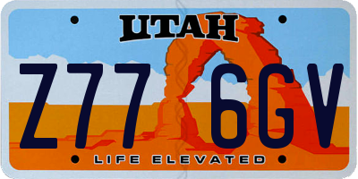 UT license plate Z776GV