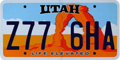 UT license plate Z776HA