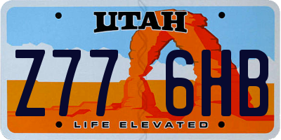 UT license plate Z776HB