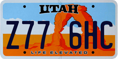 UT license plate Z776HC